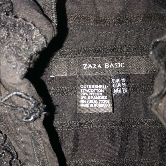 Zara black ruffle blouse M - Picture 2 of 3